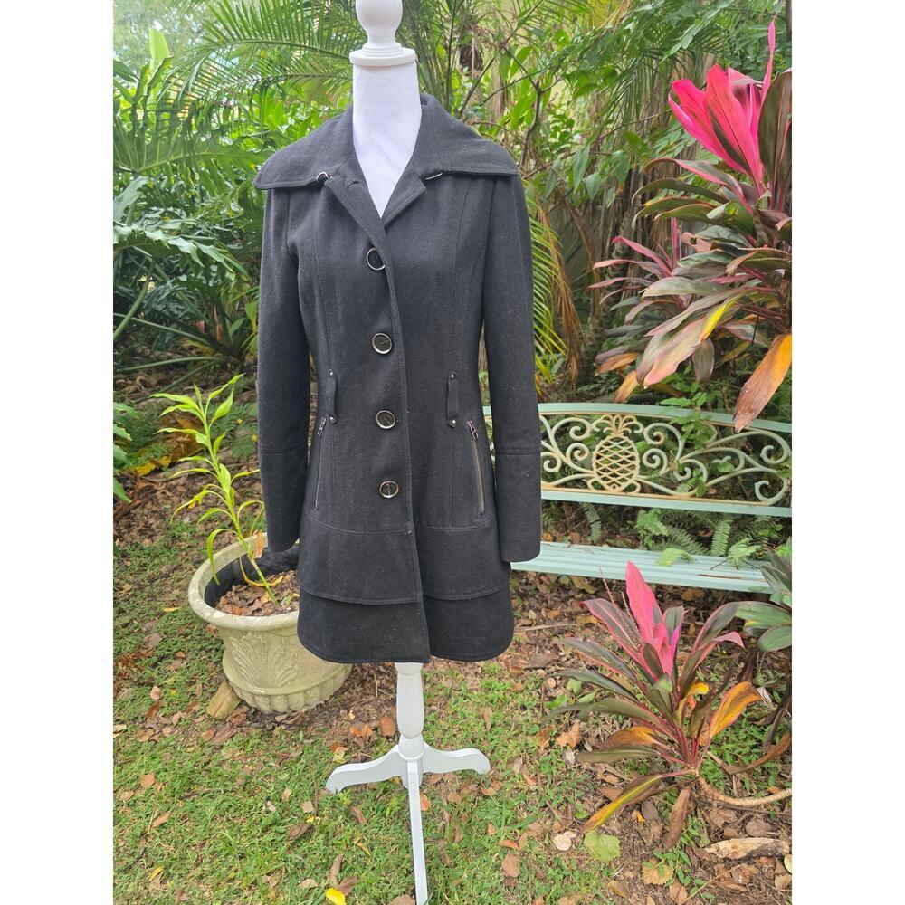 Miss Sixty Jacket Thigh Length Size Small Black